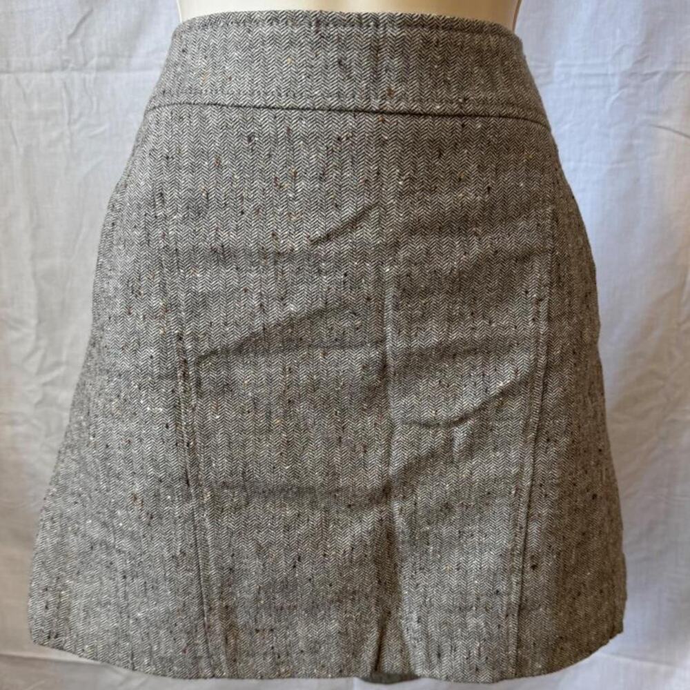 2/$40 Classic Wool Blend Gray Tweed A-Line Skirt